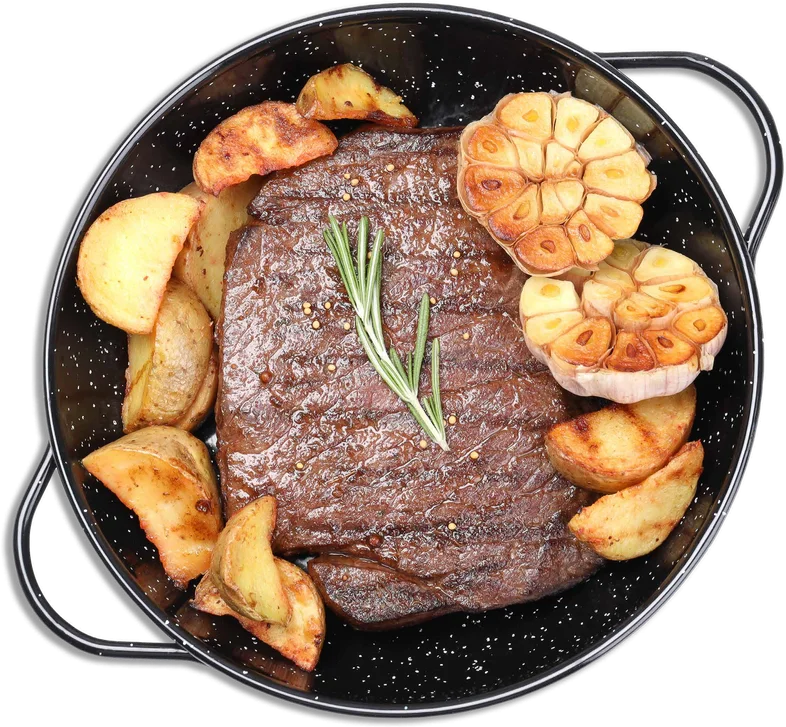Entraña a la brasa con patatas de MILA