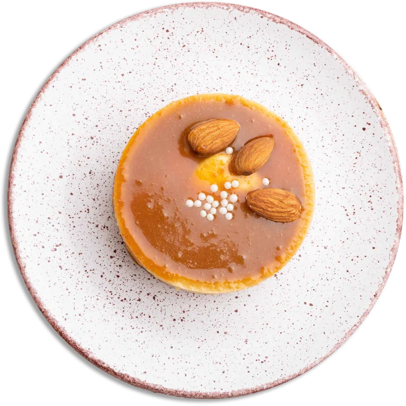 Flan de huevo con dulce de leche