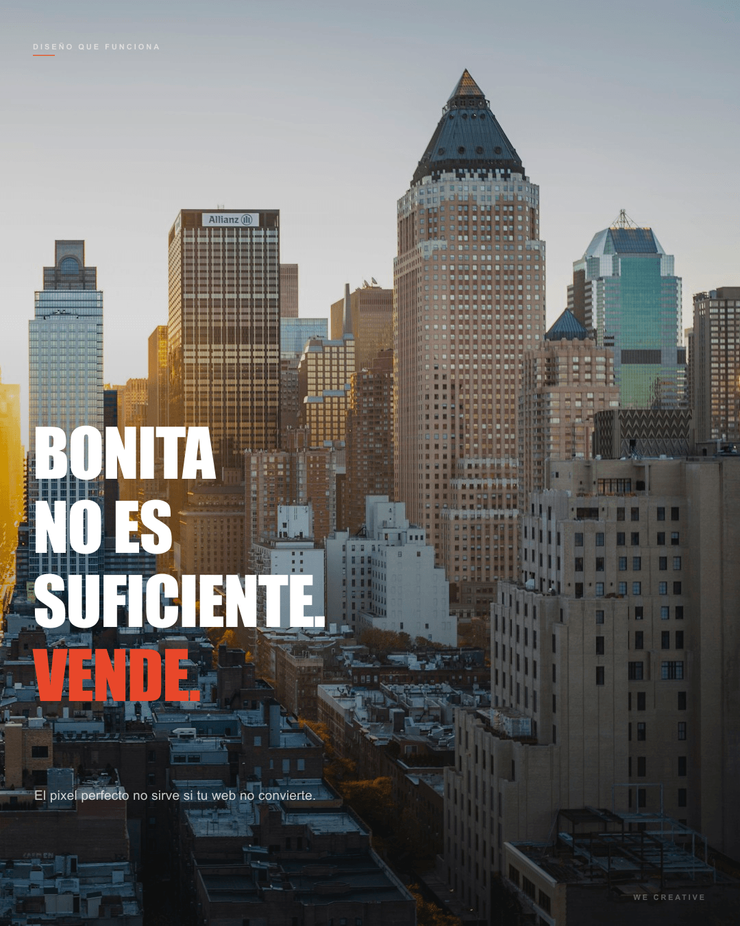 Visual editorial — bonita no vende